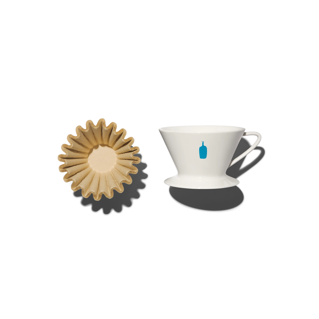 Blue Bottle Dripper with Blue Bottle Coffee Filters