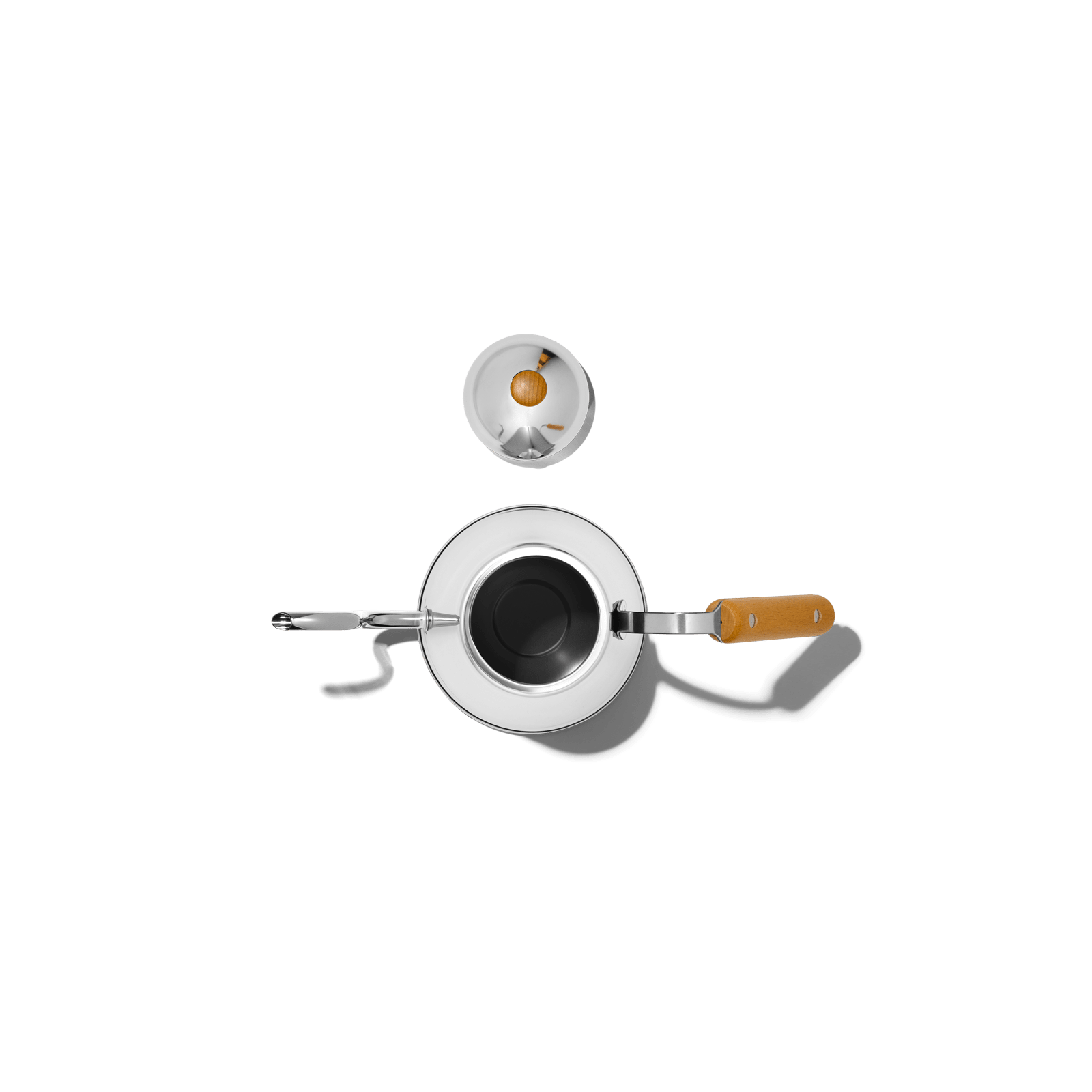 Wood-Handled Pouring Kettle